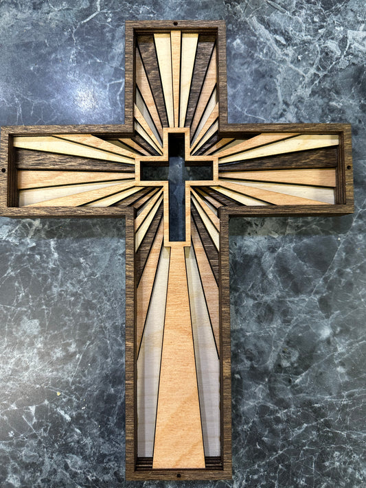 Wall Art - 3D, Contemporary Cross, 6 layer