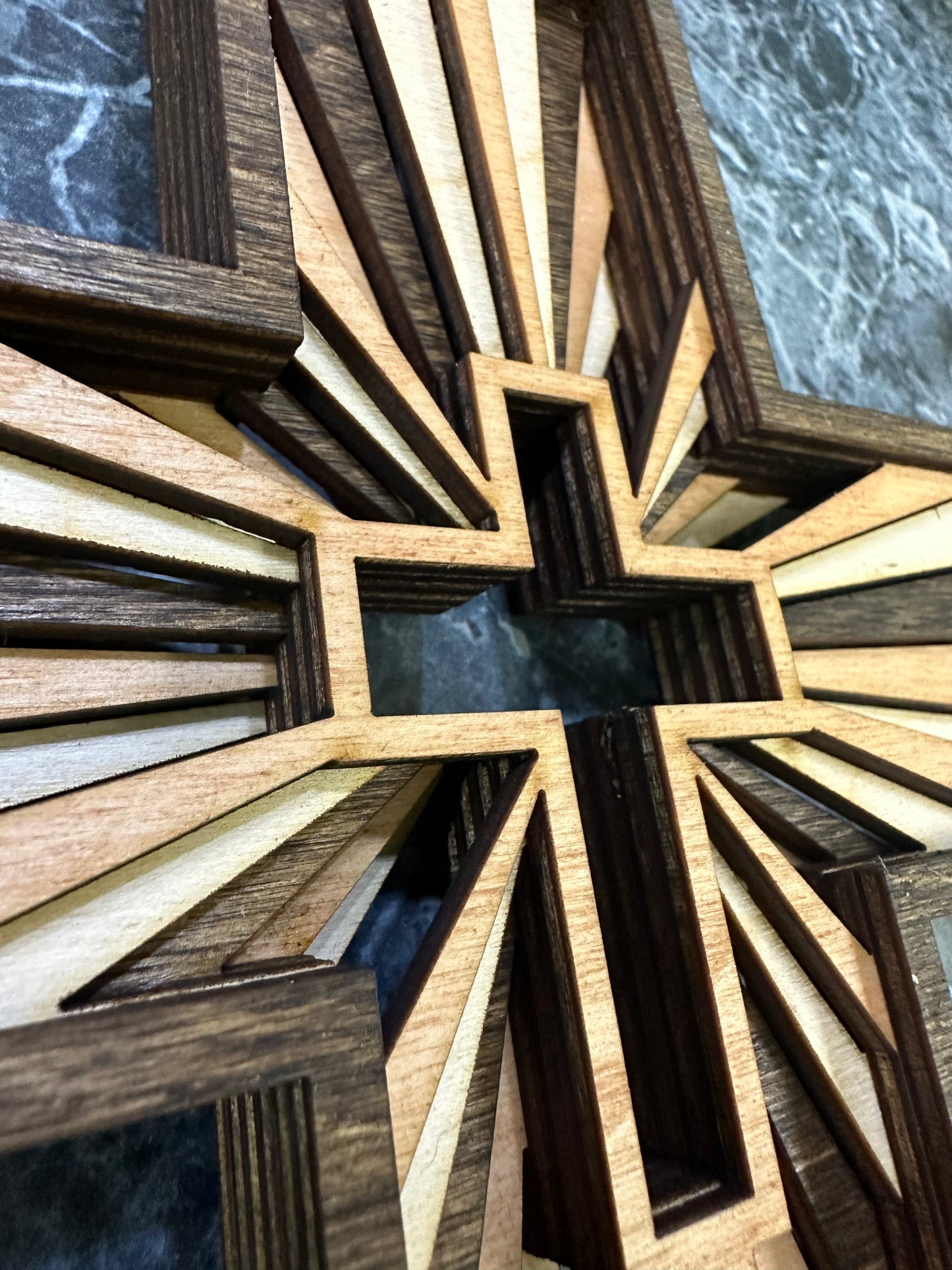 Wall Art - 3D, Contemporary Cross, 6 layer
