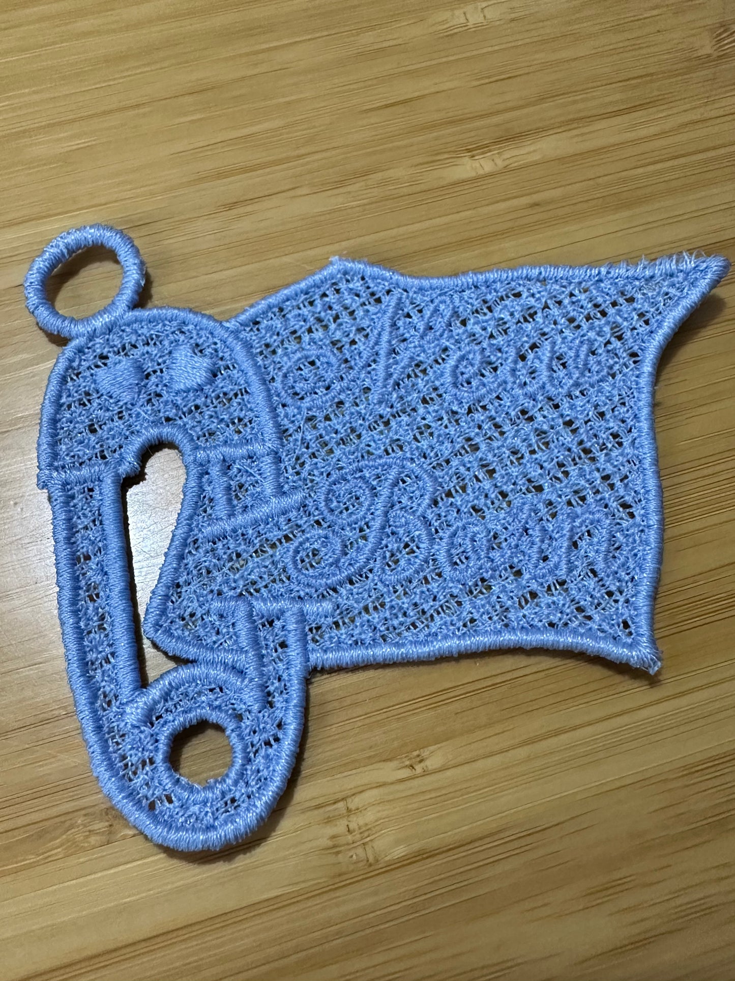 Lace - Ornaments Newborn Baby Blue Christmas
