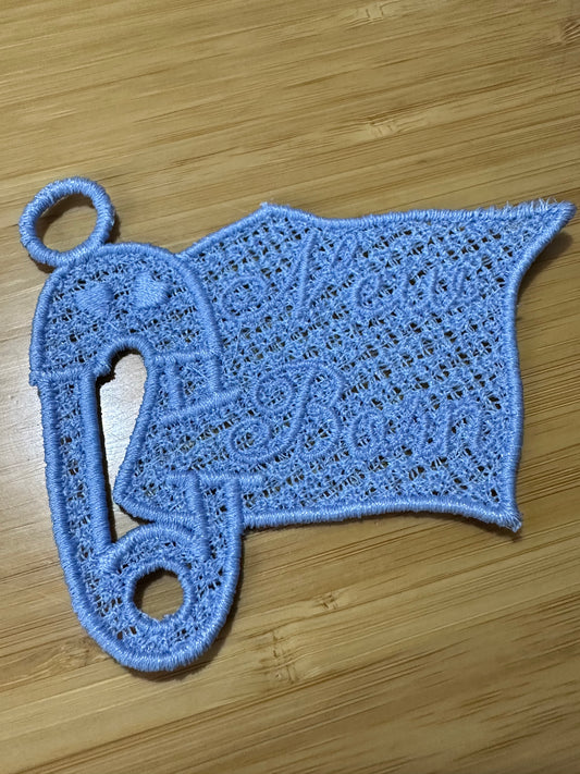 Lace - Ornaments Newborn Baby Blue Christmas