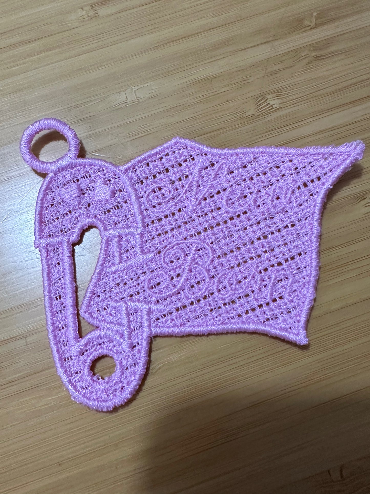 Lace - Ornaments Newborn Baby Pink Christmas