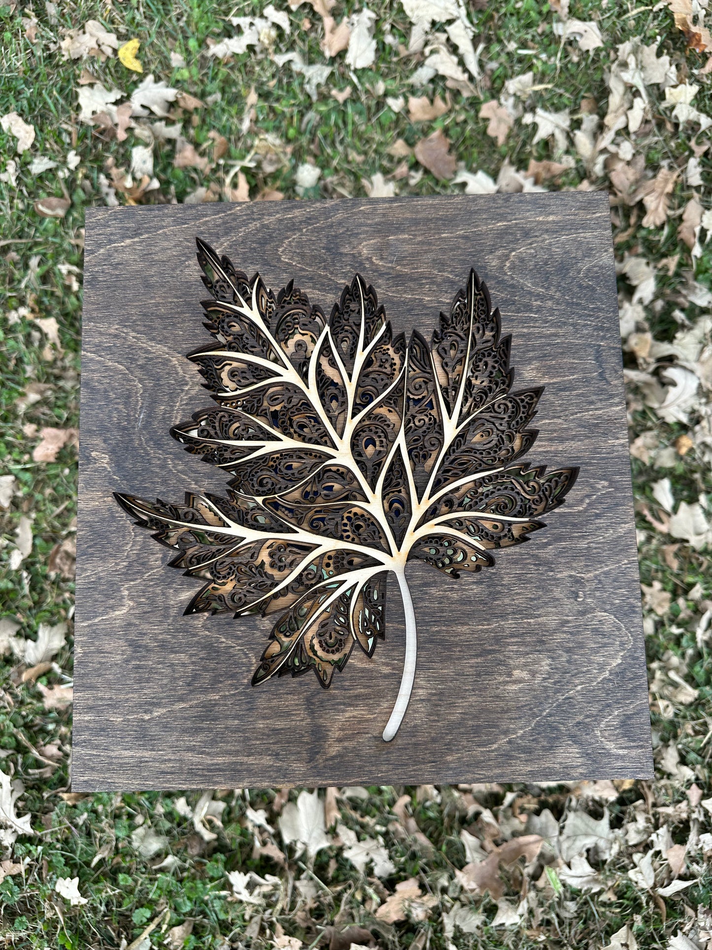 Wall Art - 3D "The Leaf", 4 layers of 3mm wood