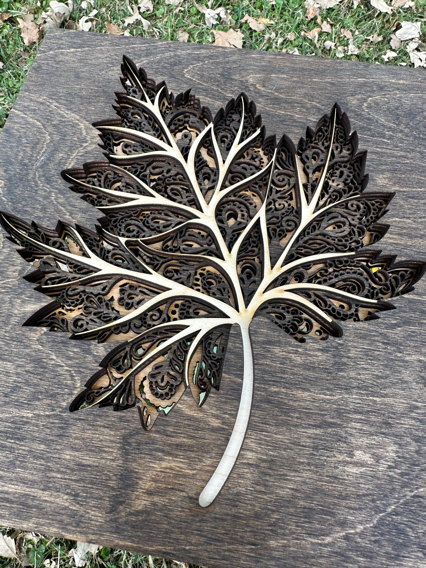 Wall Art - 3D "The Leaf", 4 layers of 3mm wood