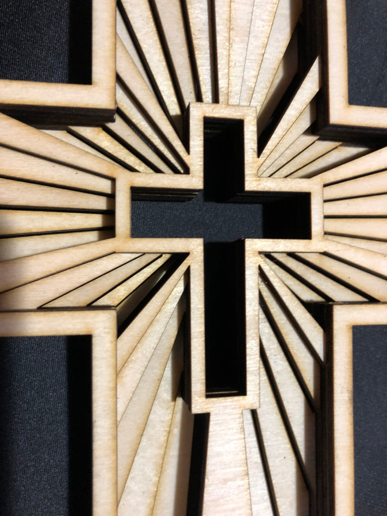 Wall Art - 3D, Contemporary Cross, 6 layer