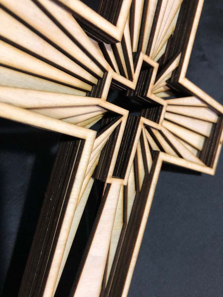 Wall Art - 3D, Contemporary Cross, 6 layer