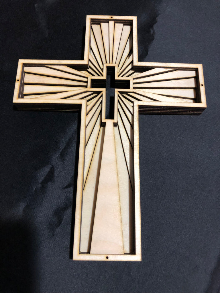 Wall Art - 3D, Contemporary Cross, 6 layer