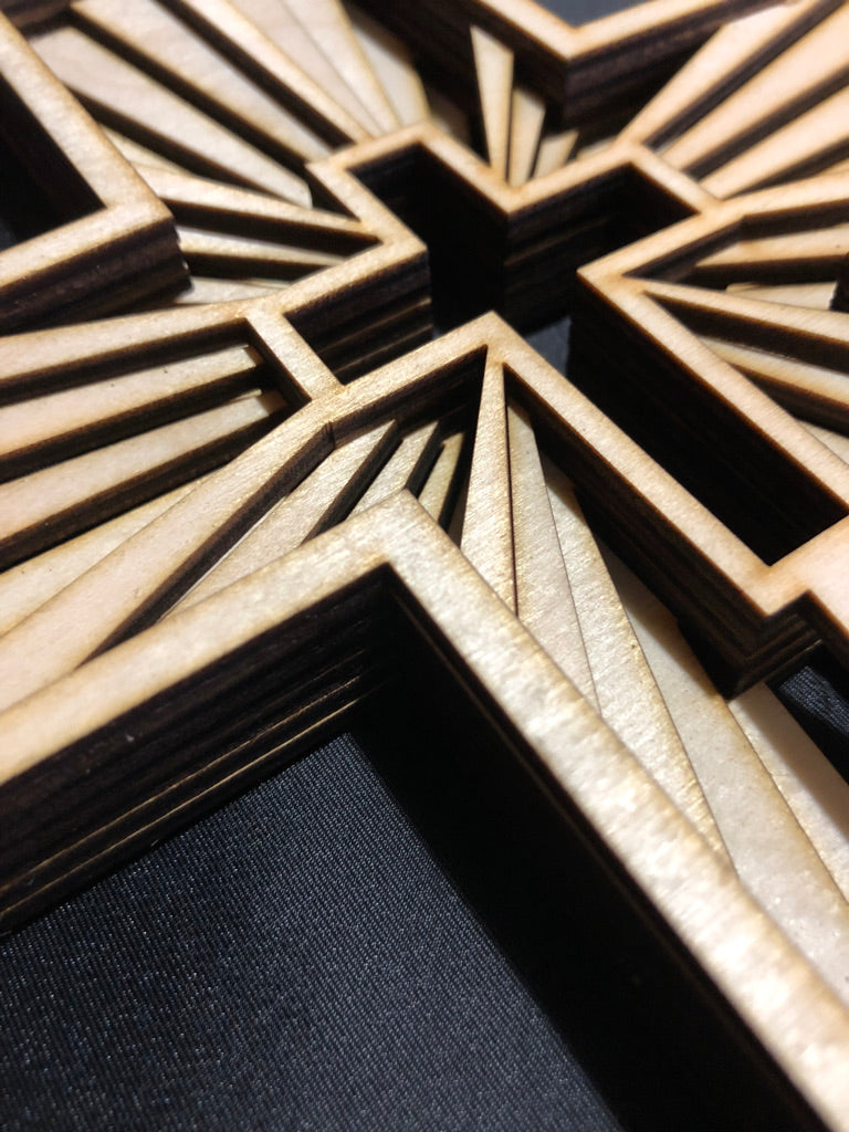 Wall Art - 3D, Contemporary Cross, 6 layer