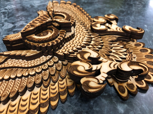 Wall Art - 3D, Owl #1 3mm layered wood