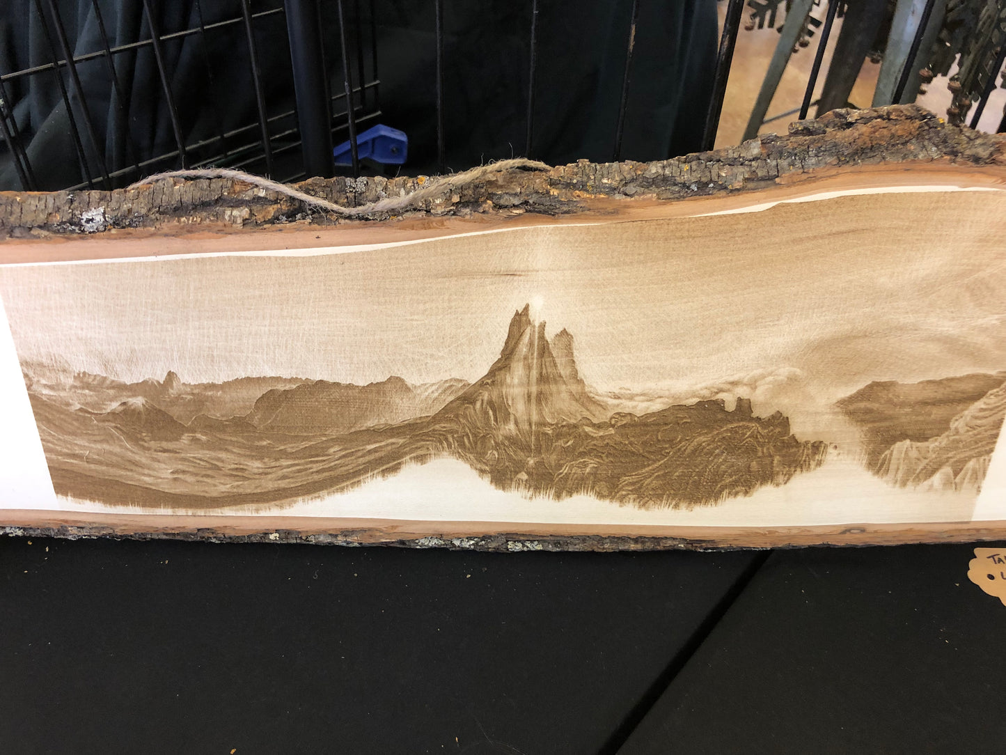 Wall Art - Images laser etched on live-edge basswood