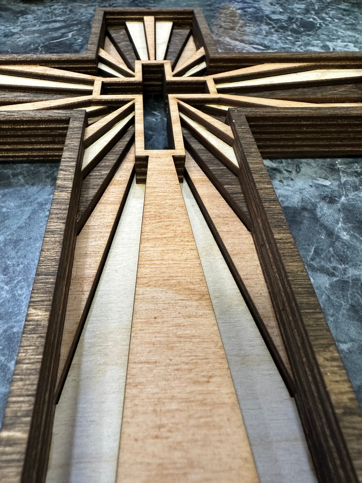 Wall Art - 3D, Contemporary Cross, 6 layer