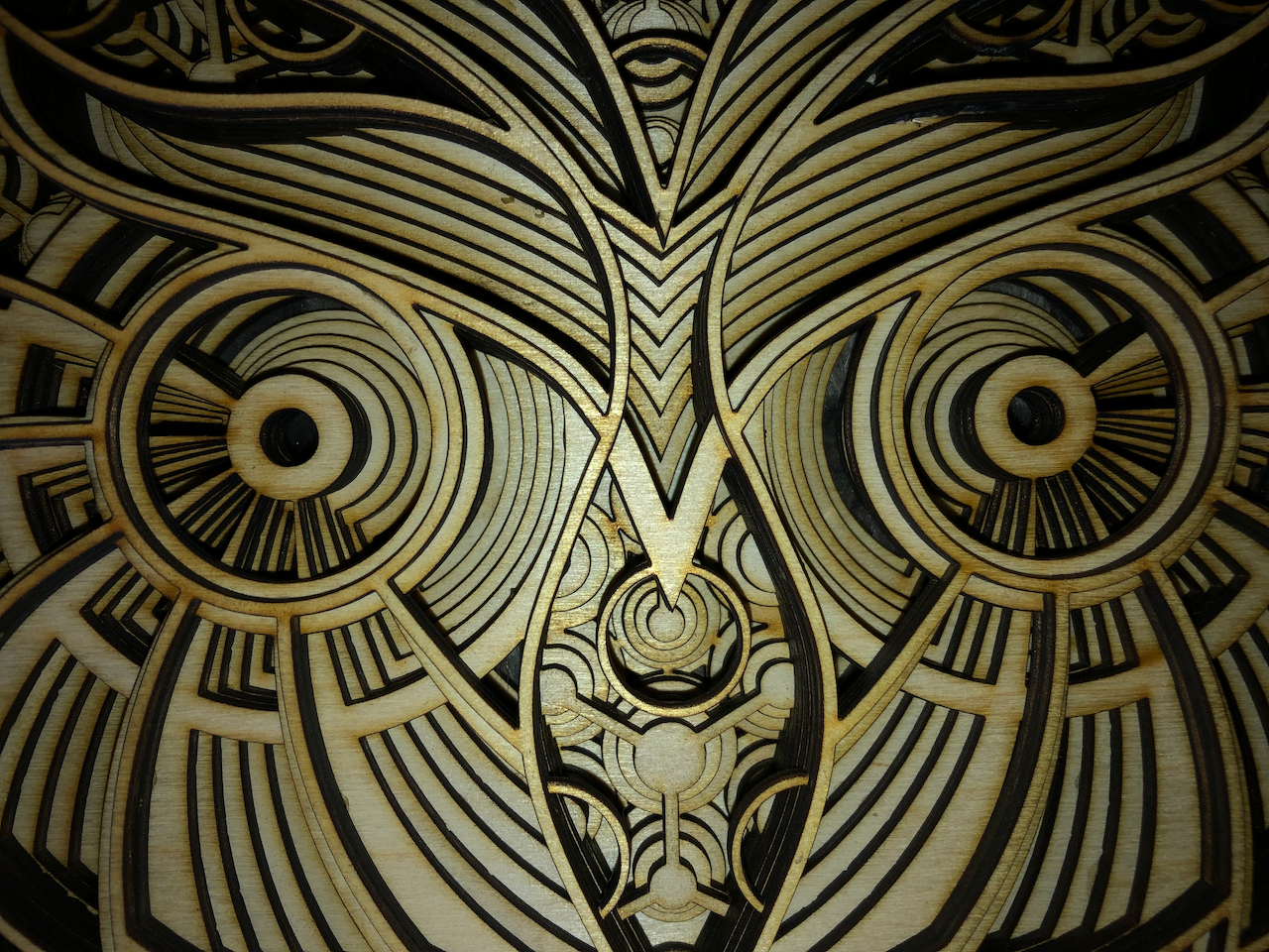 Wall Art - 3D, Wise Owl 10 layers of 3mm Baltic Birch