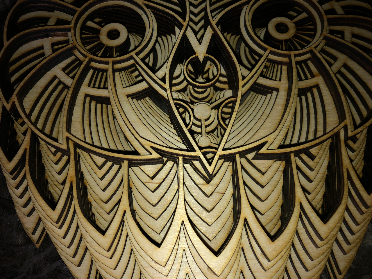Wall Art - 3D, Wise Owl 10 layers of 3mm Baltic Birch