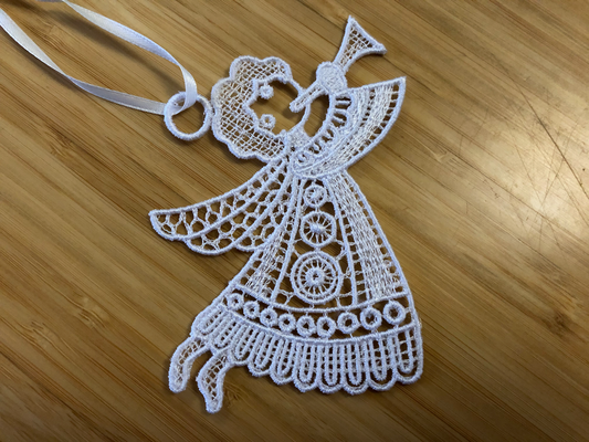 Lace - Ornaments Angel #2 White Christmas