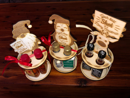 Christmas - Caddy - Mini Bar 3-Bottle Holder