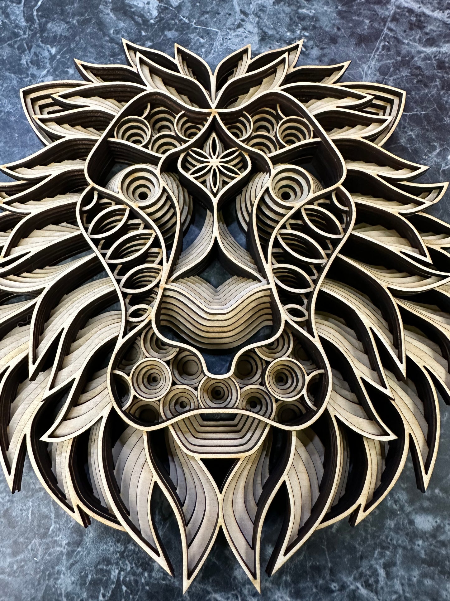 Wall Art - 3D, Lion King 7 layers of 3mm Baltic Birch