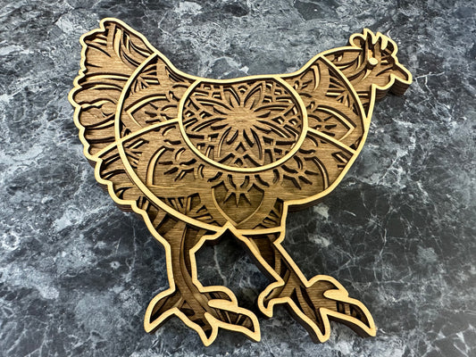 Wall Art - 3D, Chicken, 4 layer
