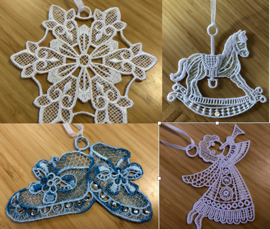 Lace - Christmas Ornaments 4"
