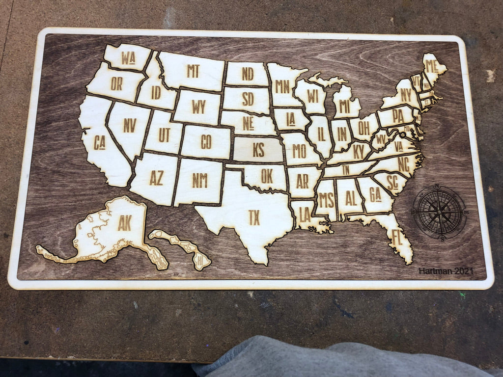 Puzzle - USA Map customizable