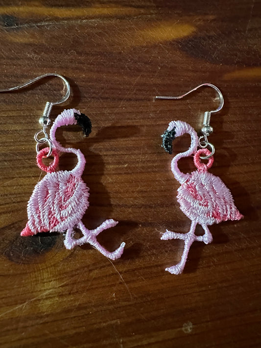 Lace - Earring set Flamingos'
