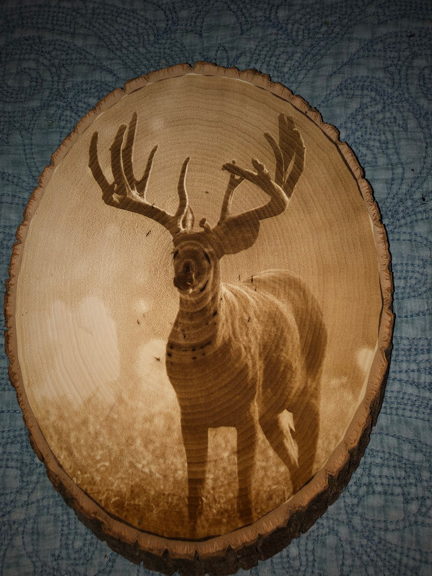 Wall Art - Images laser etched on live-edge basswood